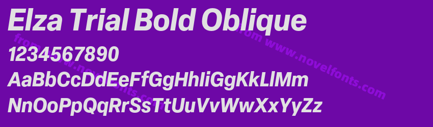 Elza Trial Bold ObliquePreview Elza Trial Bold ObliquePreview