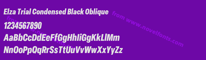 Elza Trial Condensed Black ObliquePreview Elza Trial Condensed Black ObliquePreview