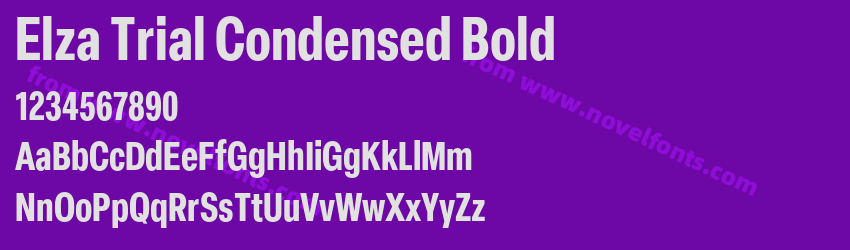 Elza Trial Condensed BoldPreview Elza Trial Condensed BoldPreview
