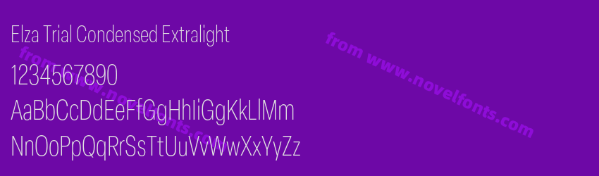 Elza Trial Condensed ExtralightPreview Elza Trial Condensed ExtralightPreview