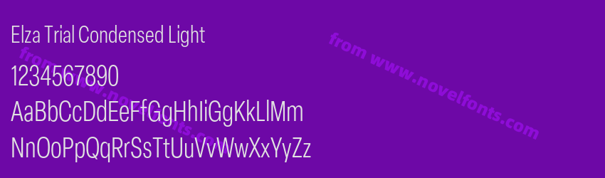 Elza Trial Condensed LightPreview Elza Trial Condensed LightPreview