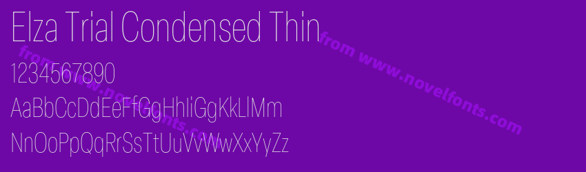 Elza Trial Condensed ThinPreview Elza Trial Condensed ThinPreview