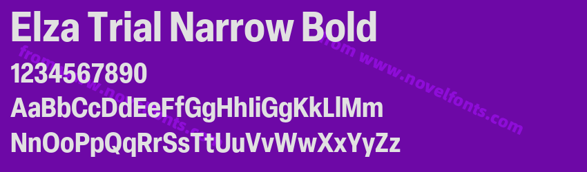 Elza Trial Narrow BoldPreview Elza Trial Narrow BoldPreview