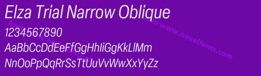 Elza Trial Narrow ObliquePreview Elza Trial Narrow ObliquePreview