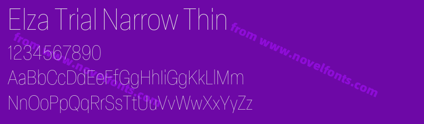 Elza Trial Narrow ThinPreview Elza Trial Narrow ThinPreview