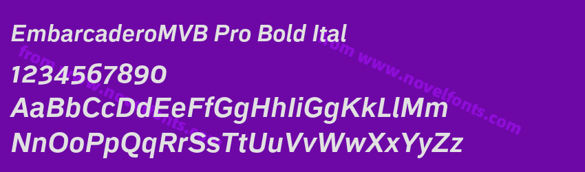 EmbarcaderoMVB Pro Bold ItalPreview EmbarcaderoMVB Pro Bold ItalPreview