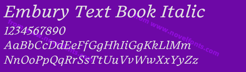 Embury Text Book ItalicPreview Embury Text Book ItalicPreview