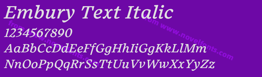Embury Text ItalicPreview Embury Text ItalicPreview