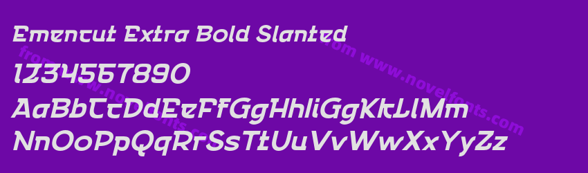 Emencut Extra Bold SlantedPreview Emencut Extra Bold SlantedPreview