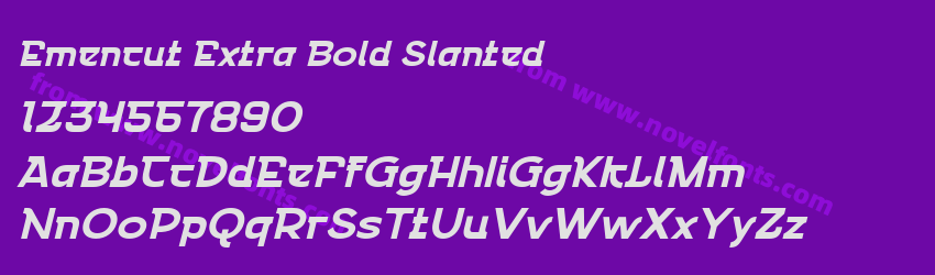 Emencut Extra Bold SlantedPreview Emencut Extra Bold SlantedPreview