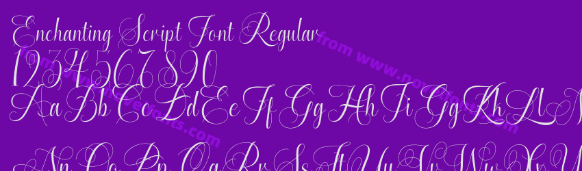 Enchanting Script Font RegularPreview Enchanting Script Font RegularPreview