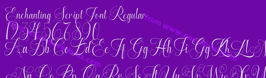 Enchanting Script Font RegularPreview Enchanting Script Font RegularPreview