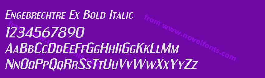 Engebrechtre Ex Bold ItalicPreview Engebrechtre Ex Bold ItalicPreview