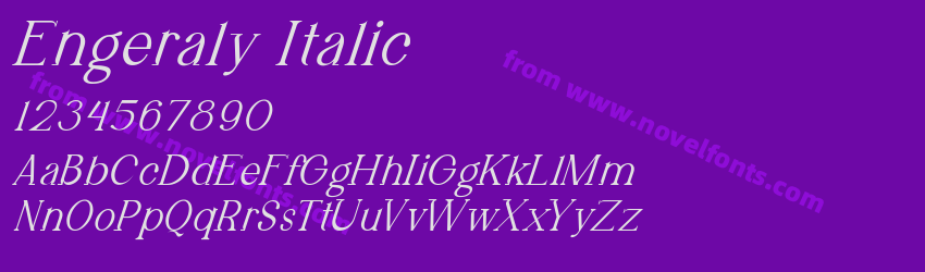 Engeraly ItalicPreview Engeraly ItalicPreview