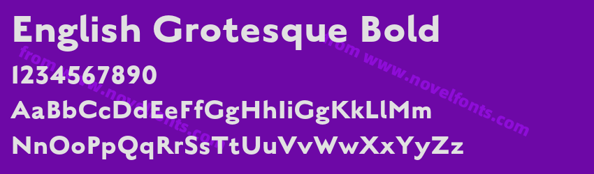 English Grotesque BoldPreview