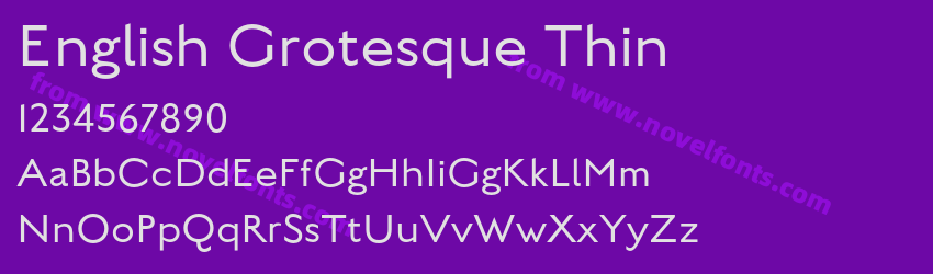 English Grotesque ThinPreview English Grotesque ThinPreview