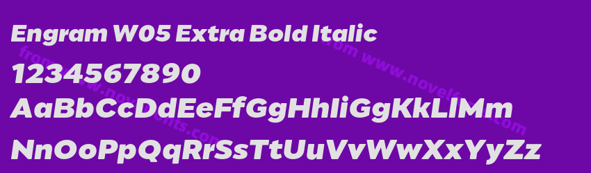 Engram W05 Extra Bold ItalicPreview Engram W05 Extra Bold ItalicPreview