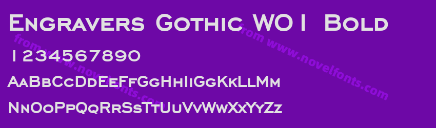 Engravers Gothic W01 BoldPreview Engravers Gothic W01 BoldPreview