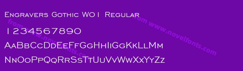 Engravers Gothic W01 RegularPreview Engravers Gothic W01 RegularPreview