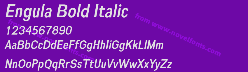 Engula Bold ItalicPreview Engula Bold ItalicPreview