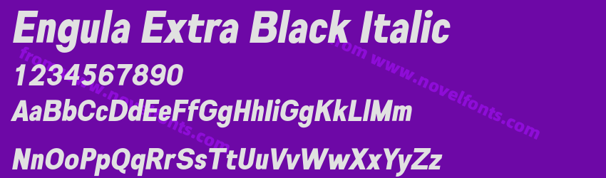 Engula Extra Black ItalicPreview Engula Extra Black ItalicPreview