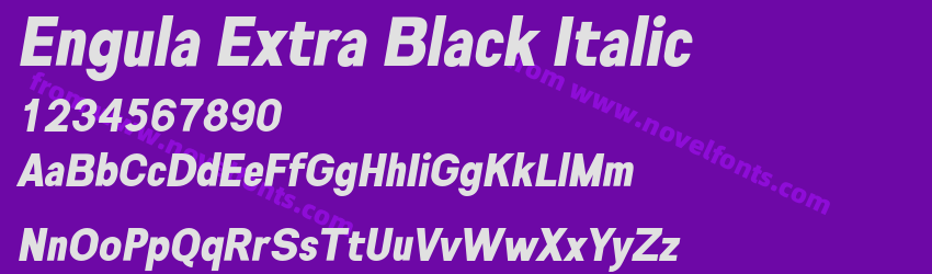 Engula Extra Black ItalicPreview Engula Extra Black ItalicPreview