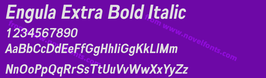 Engula Extra Bold ItalicPreview Engula Extra Bold ItalicPreview
