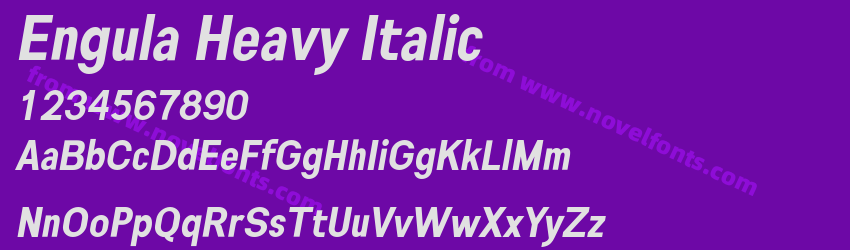Engula Heavy ItalicPreview Engula Heavy ItalicPreview