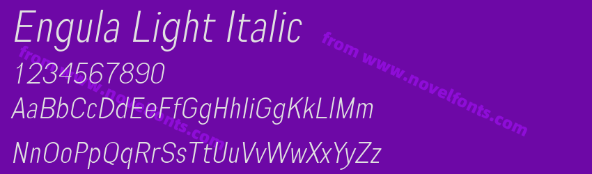 Engula Light ItalicPreview Engula Light ItalicPreview