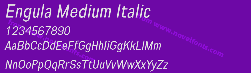 Engula Medium ItalicPreview Engula Medium ItalicPreview