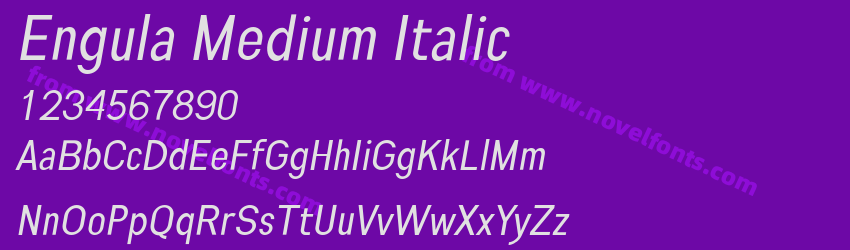 Engula Medium ItalicPreview Engula Medium ItalicPreview