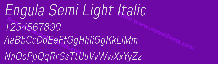 Engula Semi Light ItalicPreview Engula Semi Light ItalicPreview