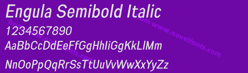 Engula Semibold ItalicPreview Engula Semibold ItalicPreview