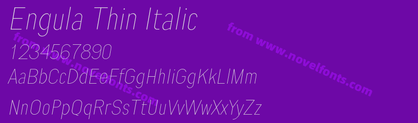 Engula Thin ItalicPreview Engula Thin ItalicPreview