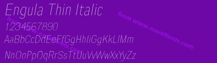 Engula Thin ItalicPreview Engula Thin ItalicPreview