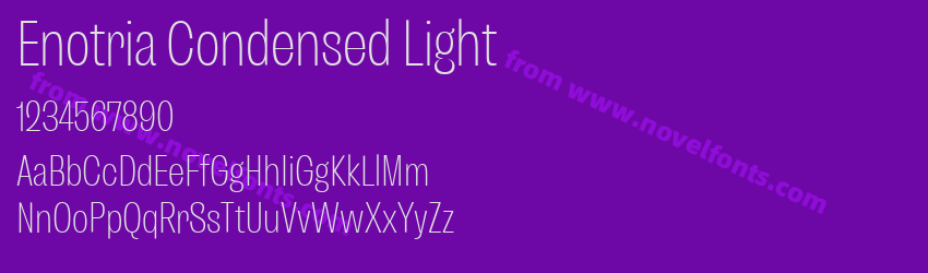 Enotria Condensed LightPreview Enotria Condensed LightPreview