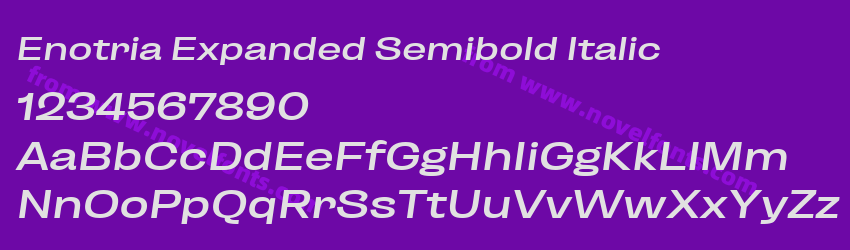 Enotria Expanded Semibold ItalicPreview Enotria Expanded Semibold ItalicPreview