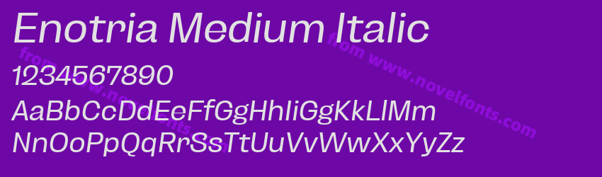 Enotria Medium ItalicPreview Enotria Medium ItalicPreview