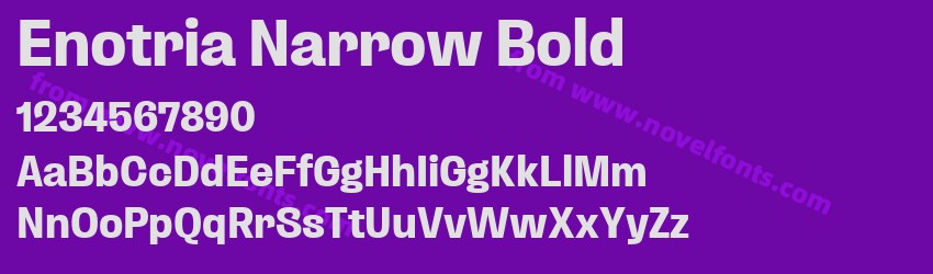 Enotria Narrow BoldPreview Enotria Narrow BoldPreview