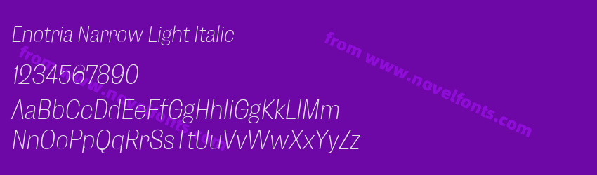 Enotria Narrow Light ItalicPreview Enotria Narrow Light ItalicPreview
