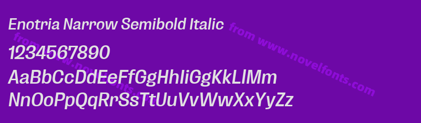 Enotria Narrow Semibold ItalicPreview Enotria Narrow Semibold ItalicPreview
