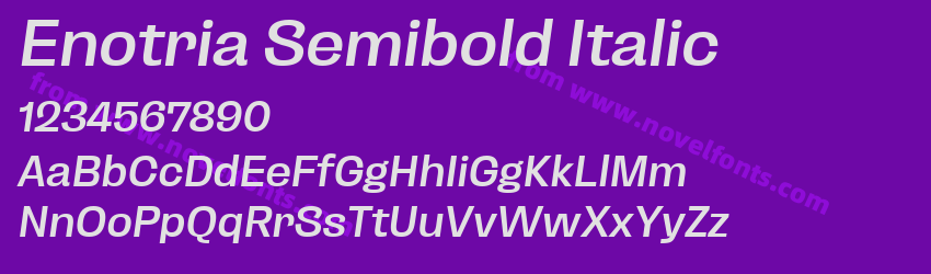 Enotria Semibold ItalicPreview Enotria Semibold ItalicPreview