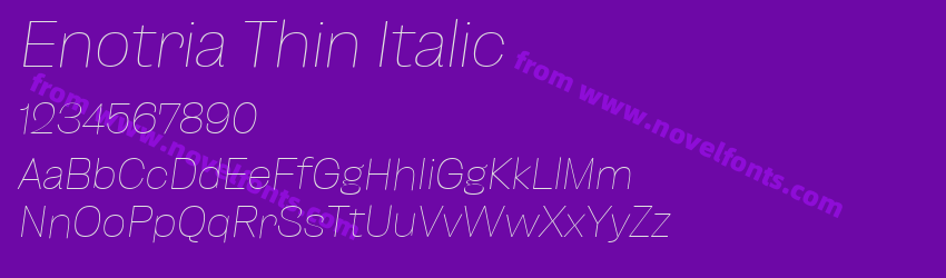 Enotria Thin ItalicPreview Enotria Thin ItalicPreview