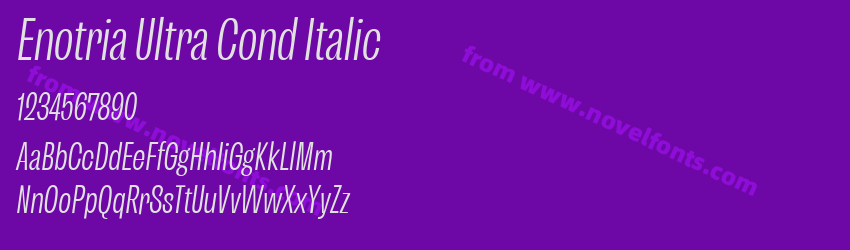 Enotria Ultra Cond ItalicPreview Enotria Ultra Cond ItalicPreview