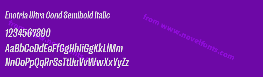 Enotria Ultra Cond Semibold ItalicPreview Enotria Ultra Cond Semibold ItalicPreview