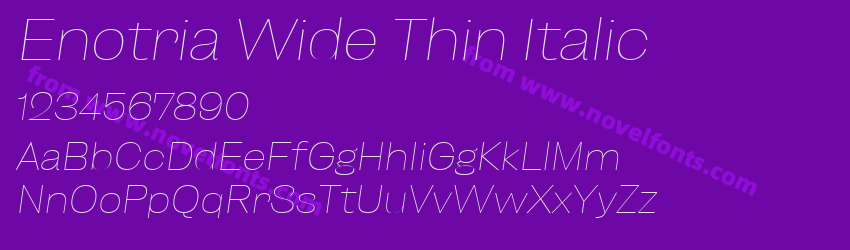 Enotria Wide Thin ItalicPreview Enotria Wide Thin ItalicPreview