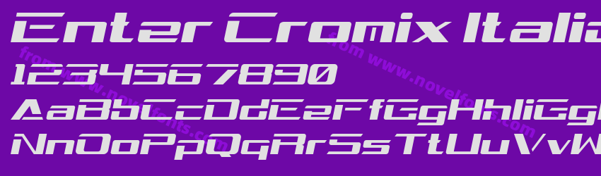 Enter Cromix ItalicPreview Enter Cromix ItalicPreview