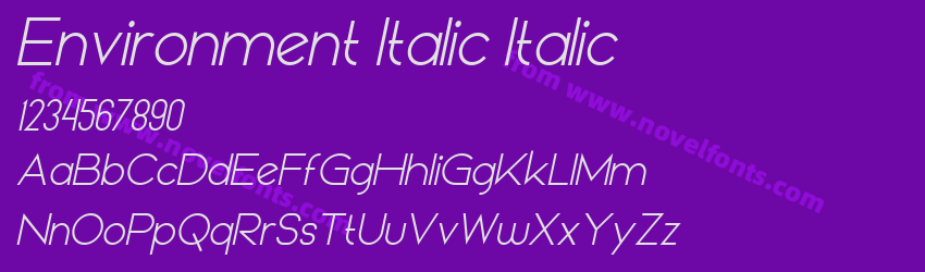 Environment Italic ItalicPreview Environment Italic ItalicPreview
