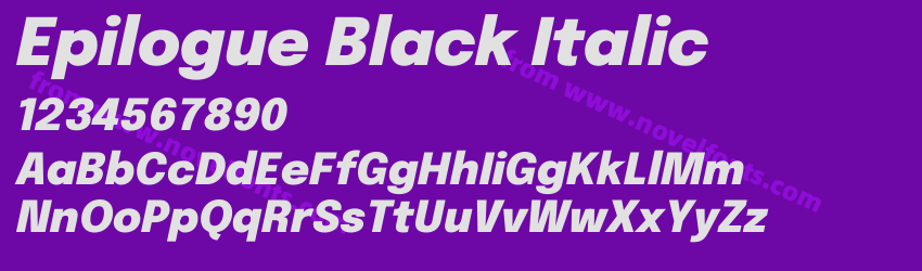 Epilogue Black ItalicPreview Epilogue Black ItalicPreview