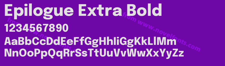 Epilogue Extra BoldPreview Epilogue Extra BoldPreview